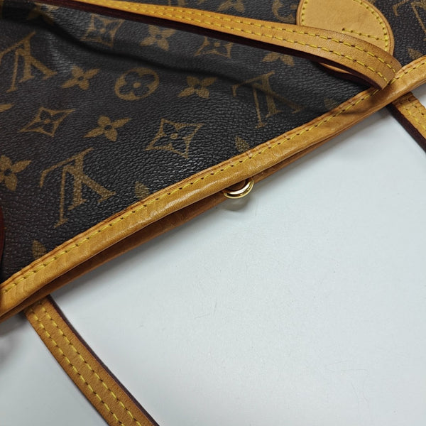 NEVERFULL MM Monogram Coated Canvas Brown