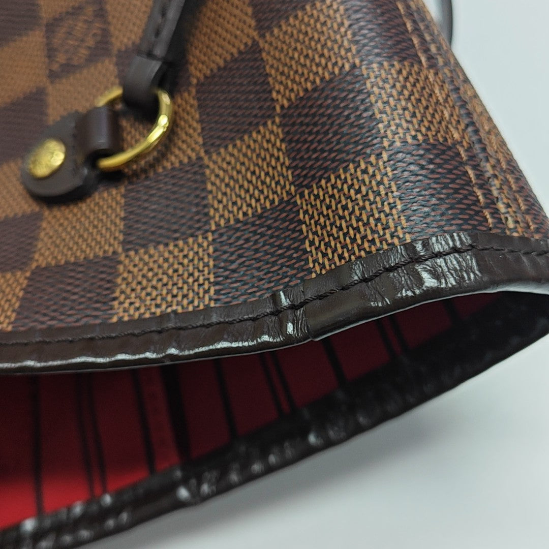 NEVERFULL MM Damier Ebene Coated Canvas Brown
