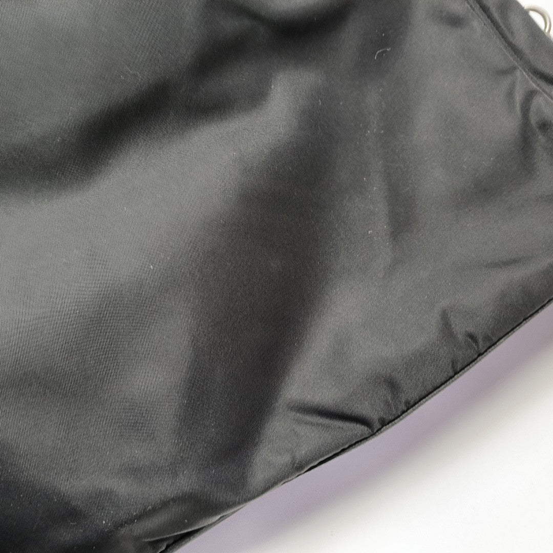 Nylon Top Handle Bag Black