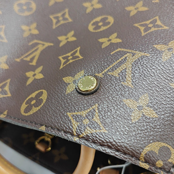 MONTAIGNE MM Monogram Coated Canvas Brown