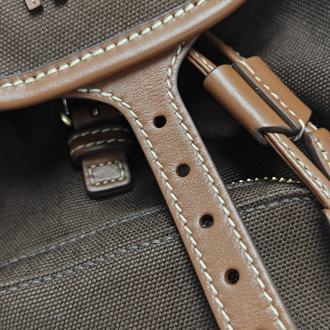 Fabric Backpack Brown