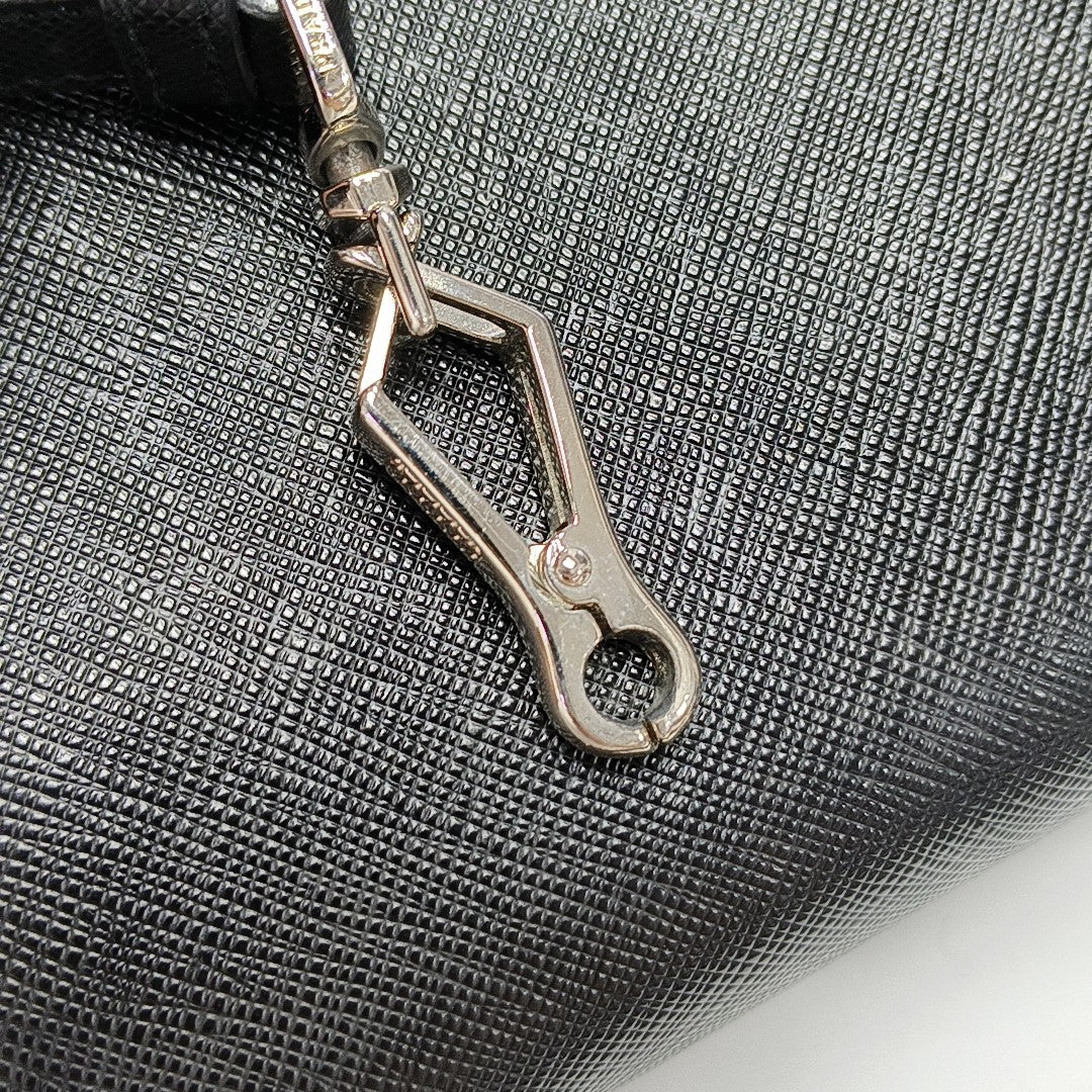 Saffiano Calfskin Shoulder Bag Black