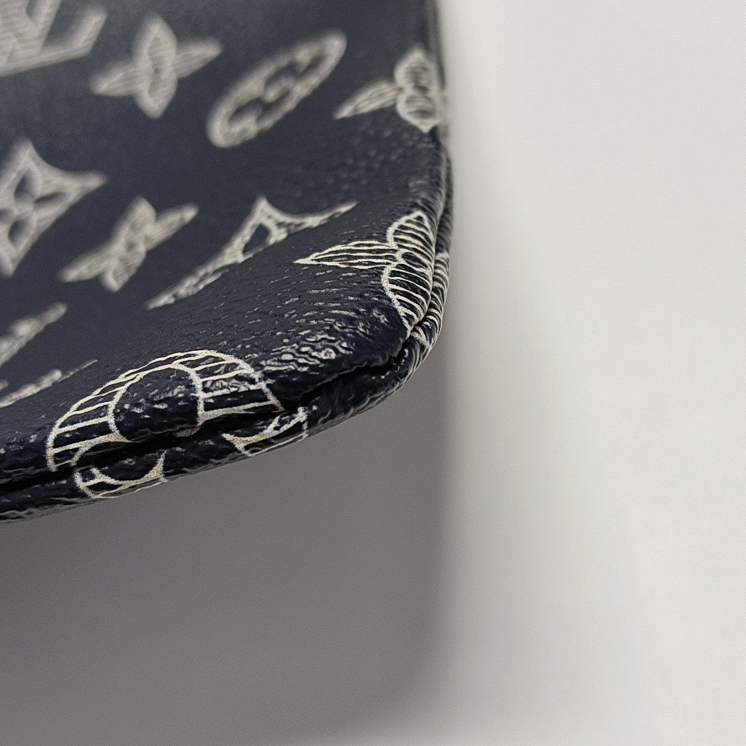 APOLLO GM Monogram Coated Canvas Blue