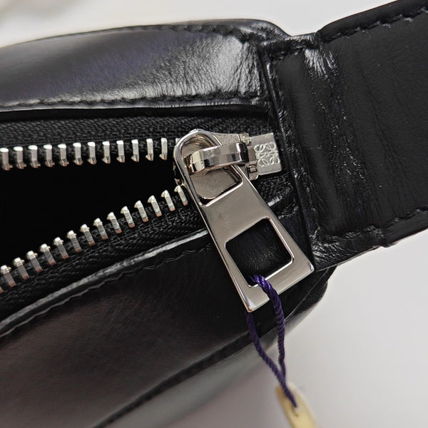 Puzzle Fold Small Quilted Calfskin Black