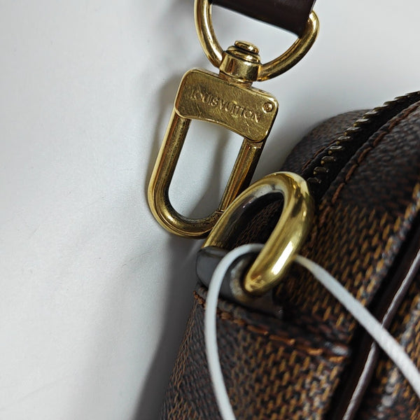 MACAO Damier Ebene Coated Canvas Brown