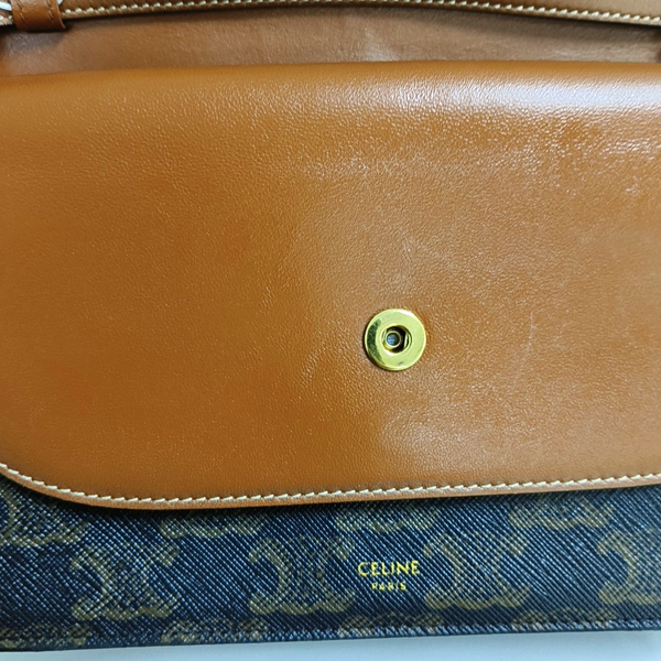 Authenticated pre-owned  TRIOMPHE CANVAS Coated Canvas Brown - Crossbody Bag at Looply