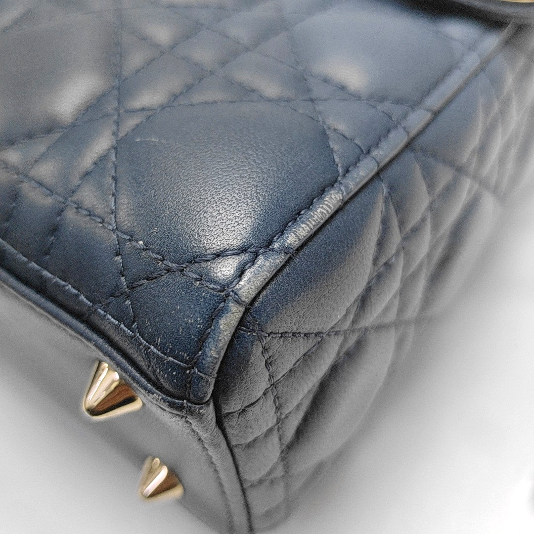 Authenticated pre-owned  Lady Dior Small Cannage Lambskin Multicolor - Tote Bag at Looply