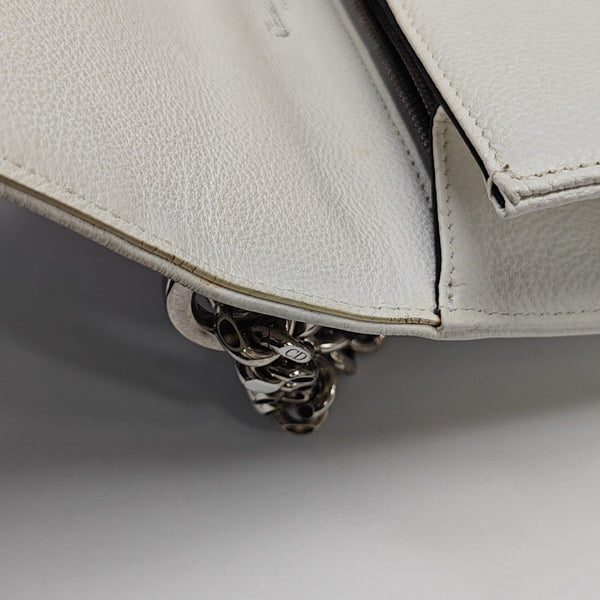 Diorama Small Cannage Calfskin White