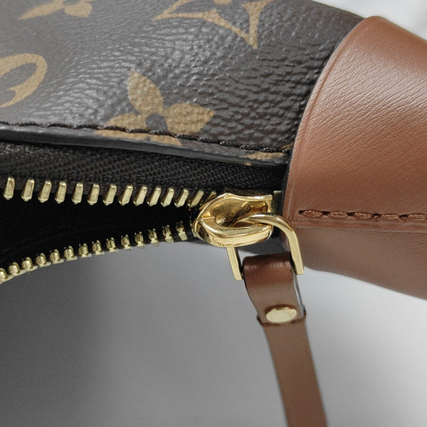 LOOP HOBO Monogram Coated Canvas Brown