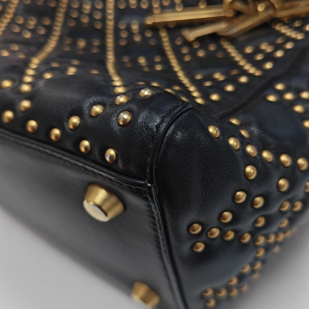 Lady Dior Medium Cannage Lambskin Black