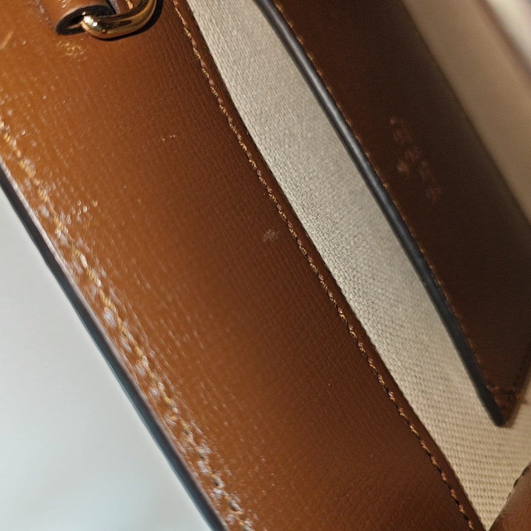 Retro Mini Monogram Coated Canvas Beige