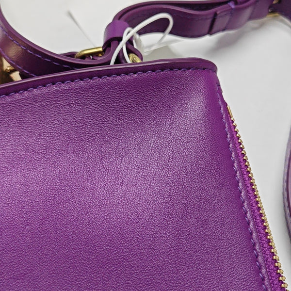 Calfskin Shoulder Bag Mini Purple