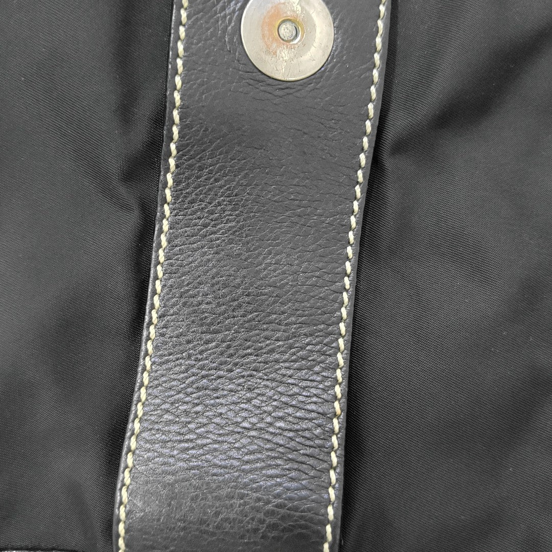Nylon Top Handle Bag Black
