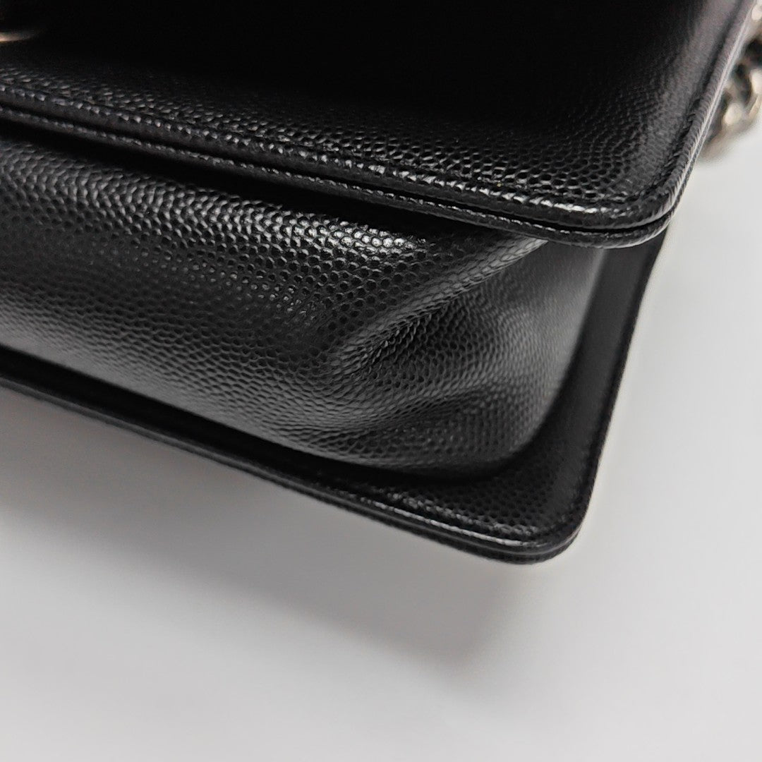 Authenticated pre-owned  BOY CHANEL Small Quilted Grained Calfskin Black - Shoulder Bag at Looply