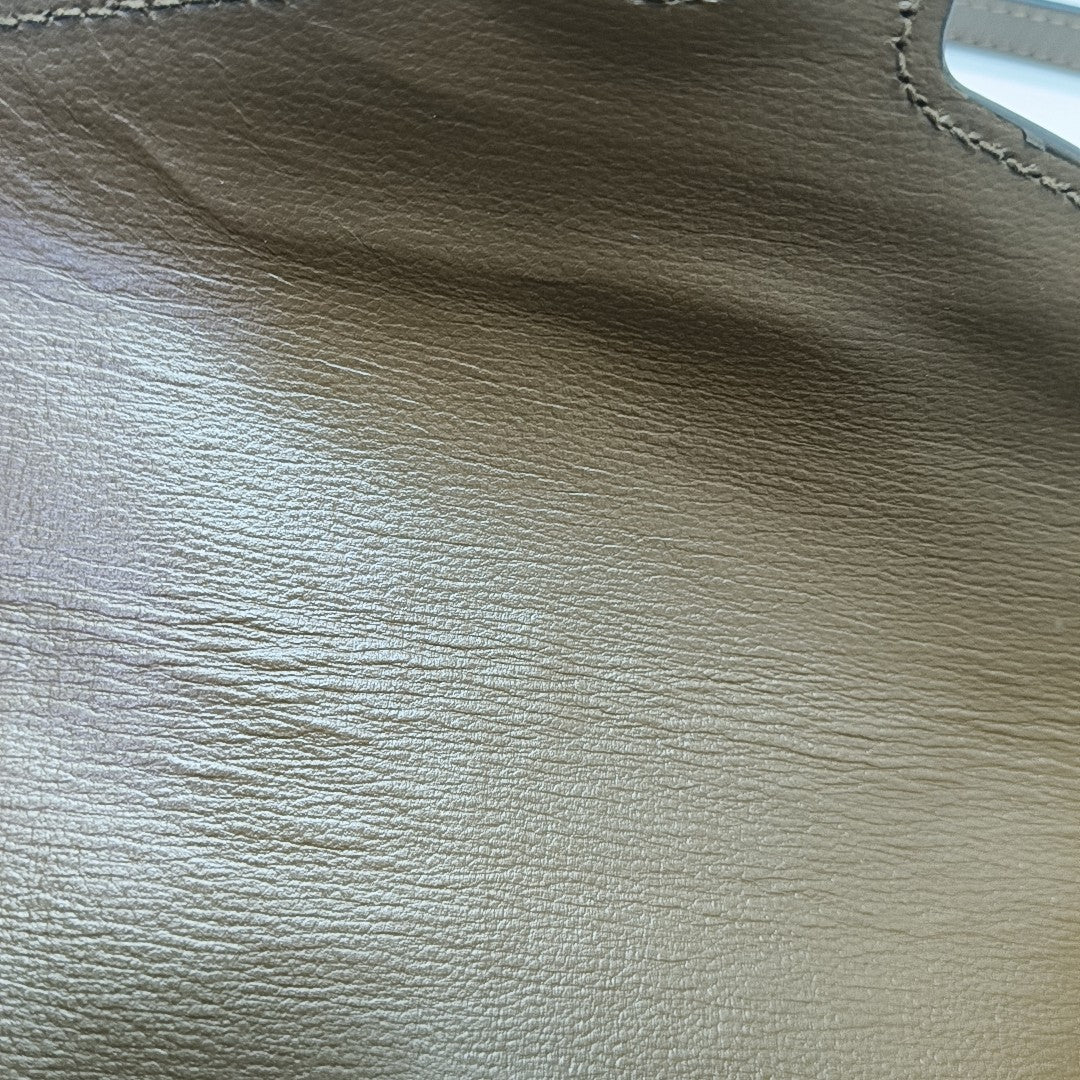 Authenticated pre-owned  Horsebit 1955 Mini Monogram Coated Canvas Beige - Shoulder Bag at Looply