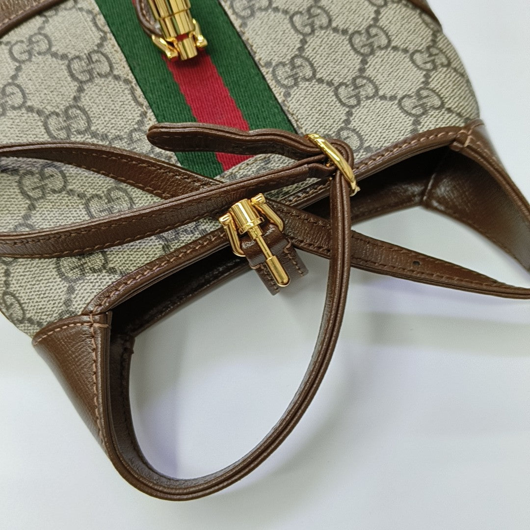 Jackie 1961 Mini Monogram Coated Canvas Beige