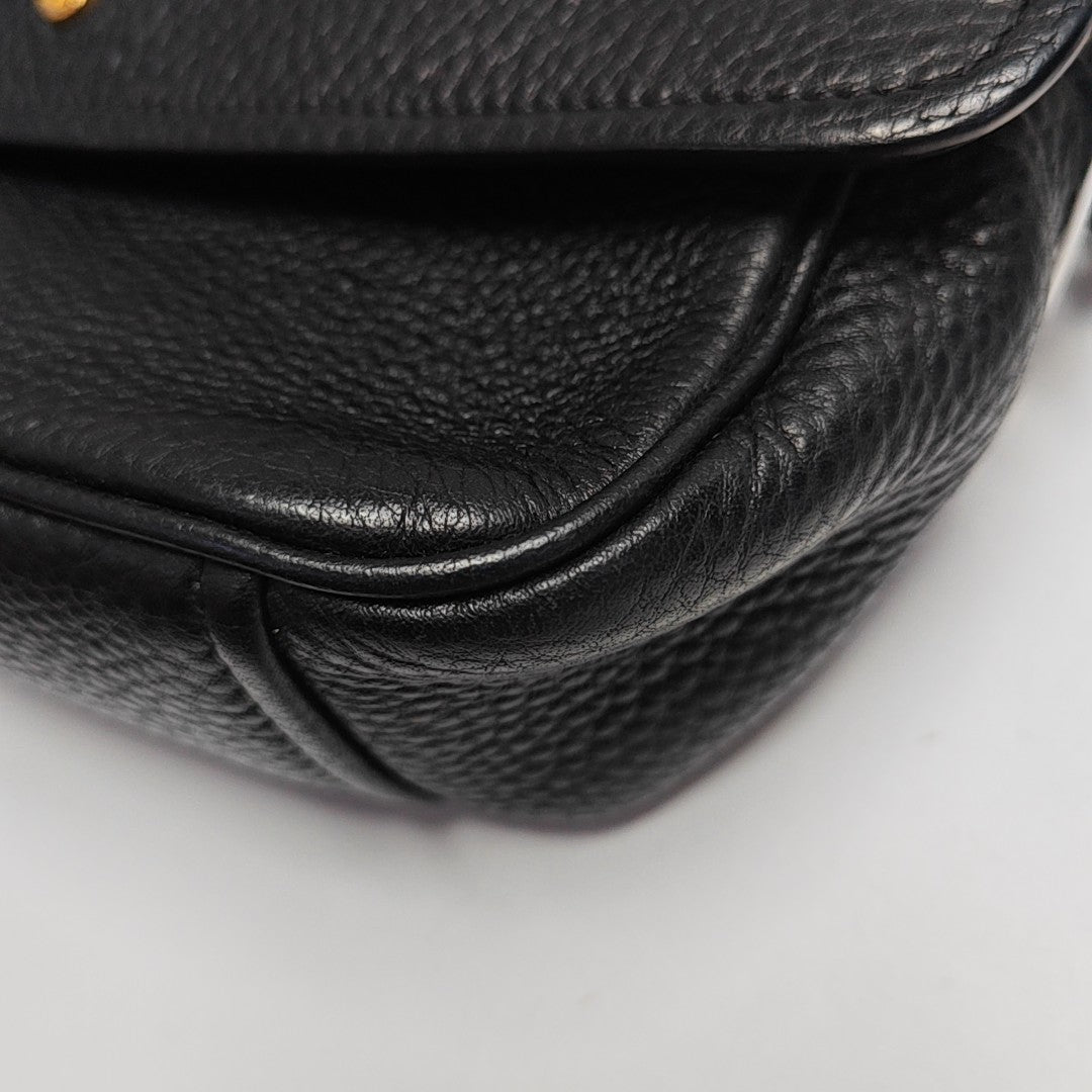 Calfskin Shoulder Bag Black
