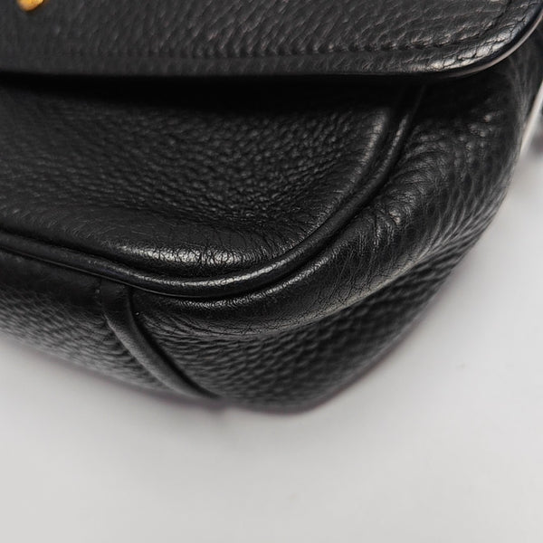 Calfskin Shoulder Bag Black