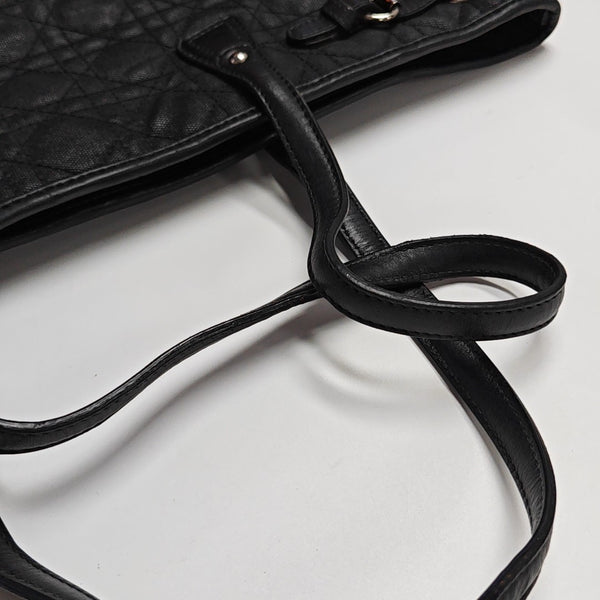 Panarea Cannage Coated Canvas Black