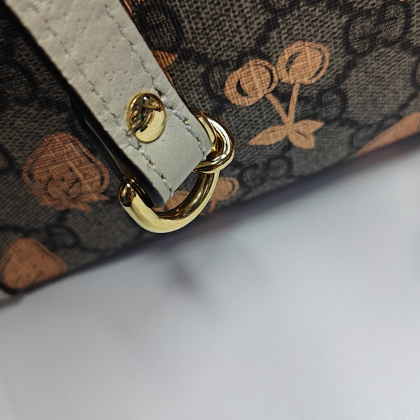 Padlock Small Coated Canvas Beige