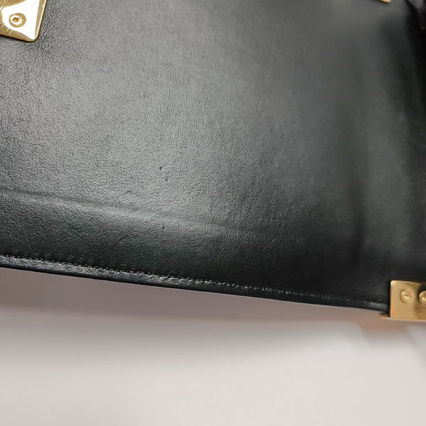 Authenticated pre-owned  BOY CHANEL Chevron Calfskin Black - Crossbody Bag at Looply