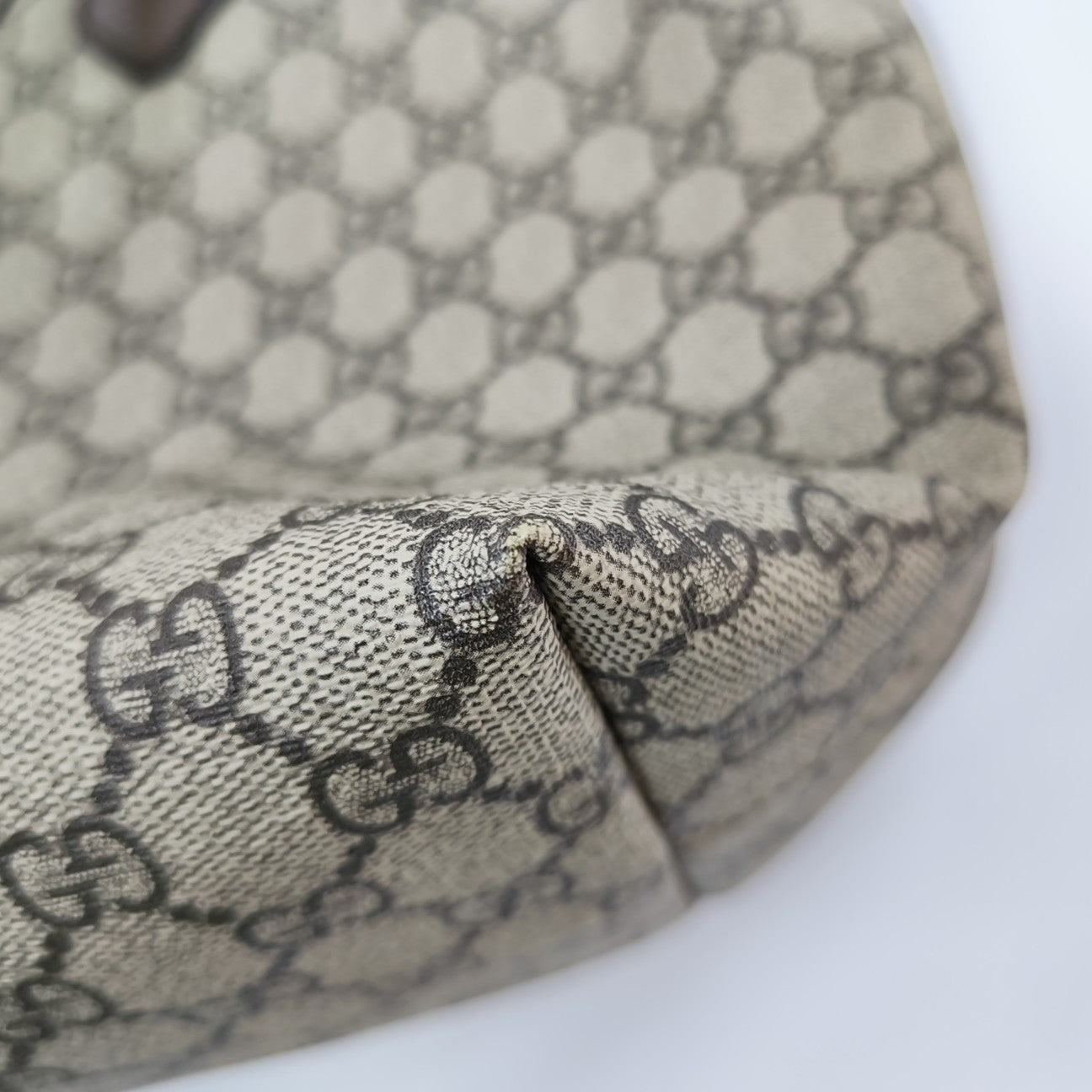 Ophidia Medium Monogram Coated Canvas Beige