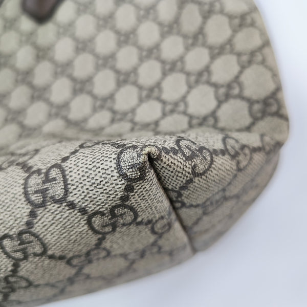 Ophidia Medium Monogram Coated Canvas Beige