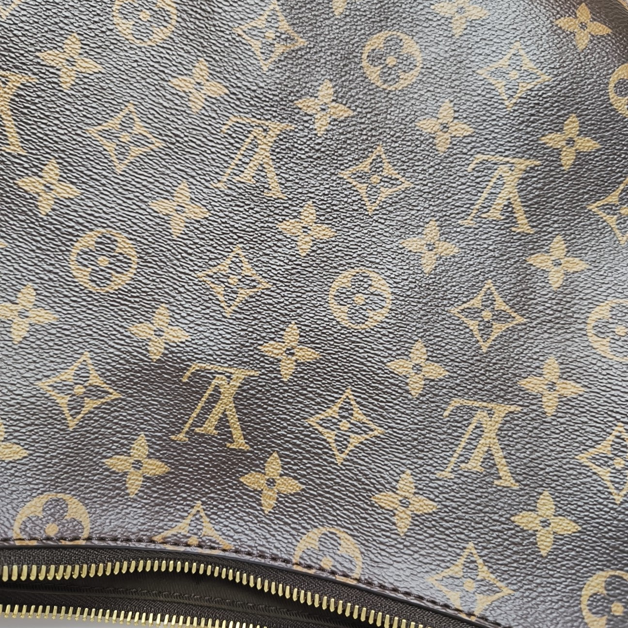 LOOP HOBO Monogram Coated Canvas Brown