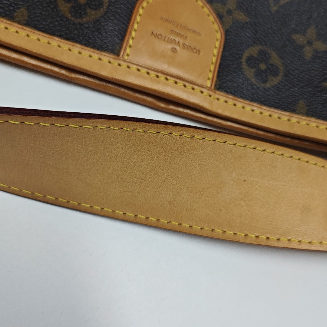 Monogram Coated Canvas Top Handle Bag Brown