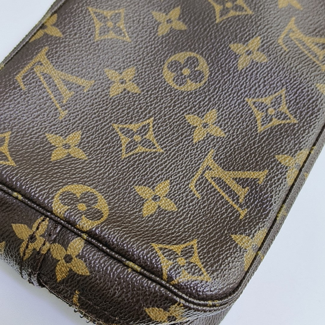 TROUSSE TOILETTE Monogram Coated Canvas Brown