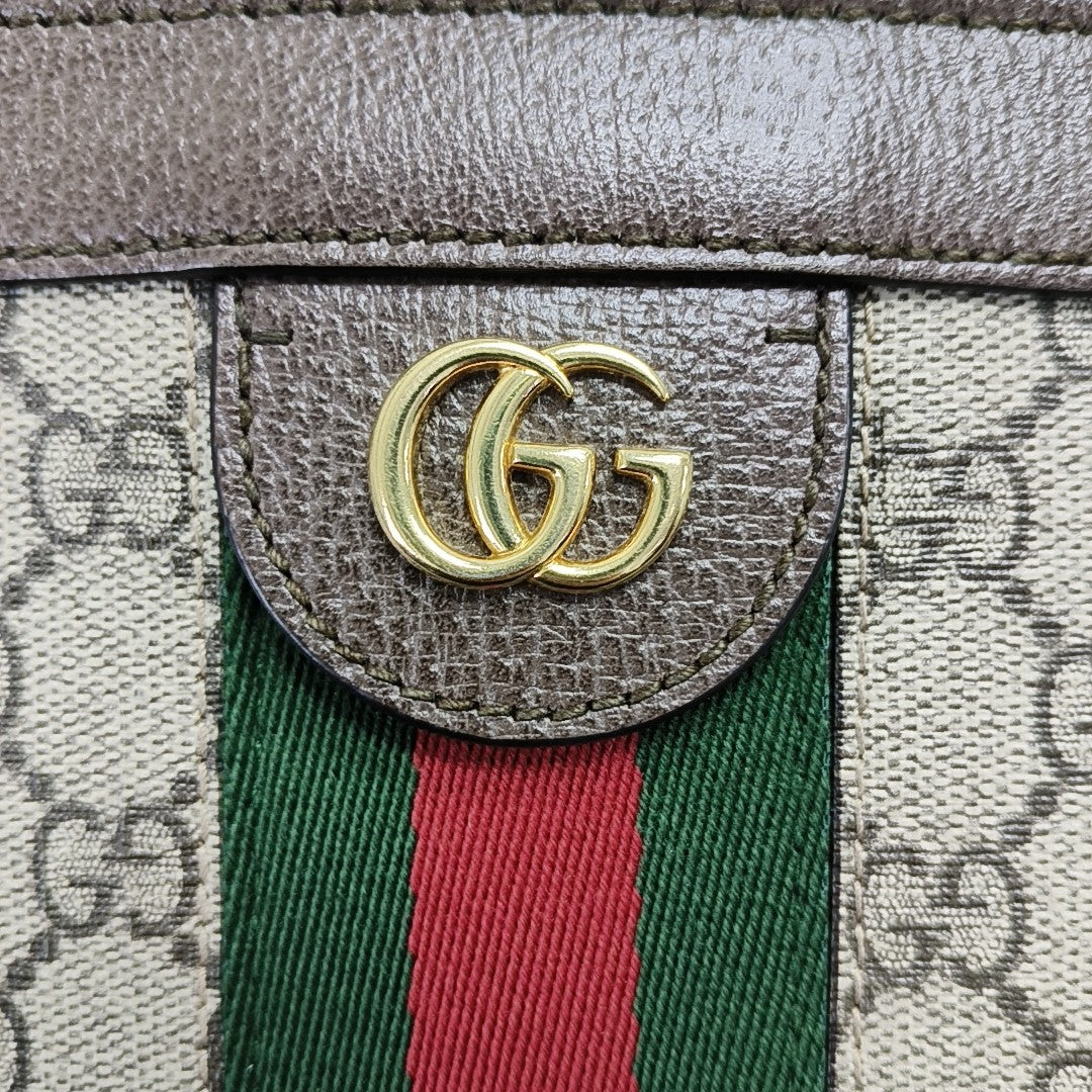 Authenticated pre-owned  Ophidia Medium Monogram Coated Canvas Beige - Shoulder Bag at Looply