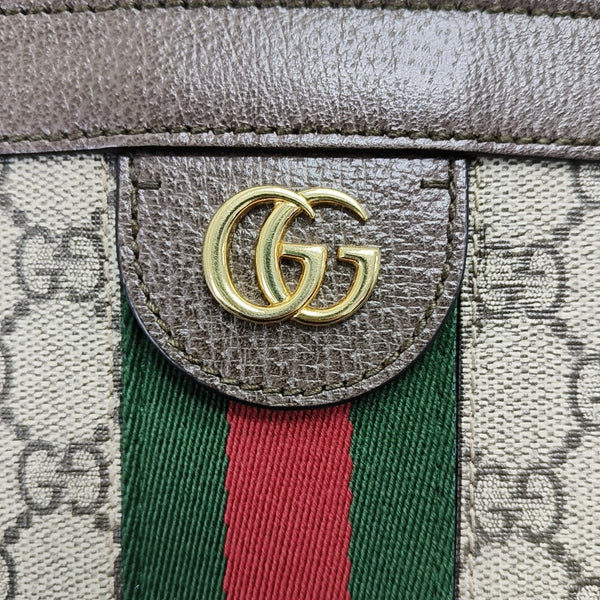 Authenticated pre-owned  Ophidia Medium Monogram Coated Canvas Beige - Shoulder Bag at Looply