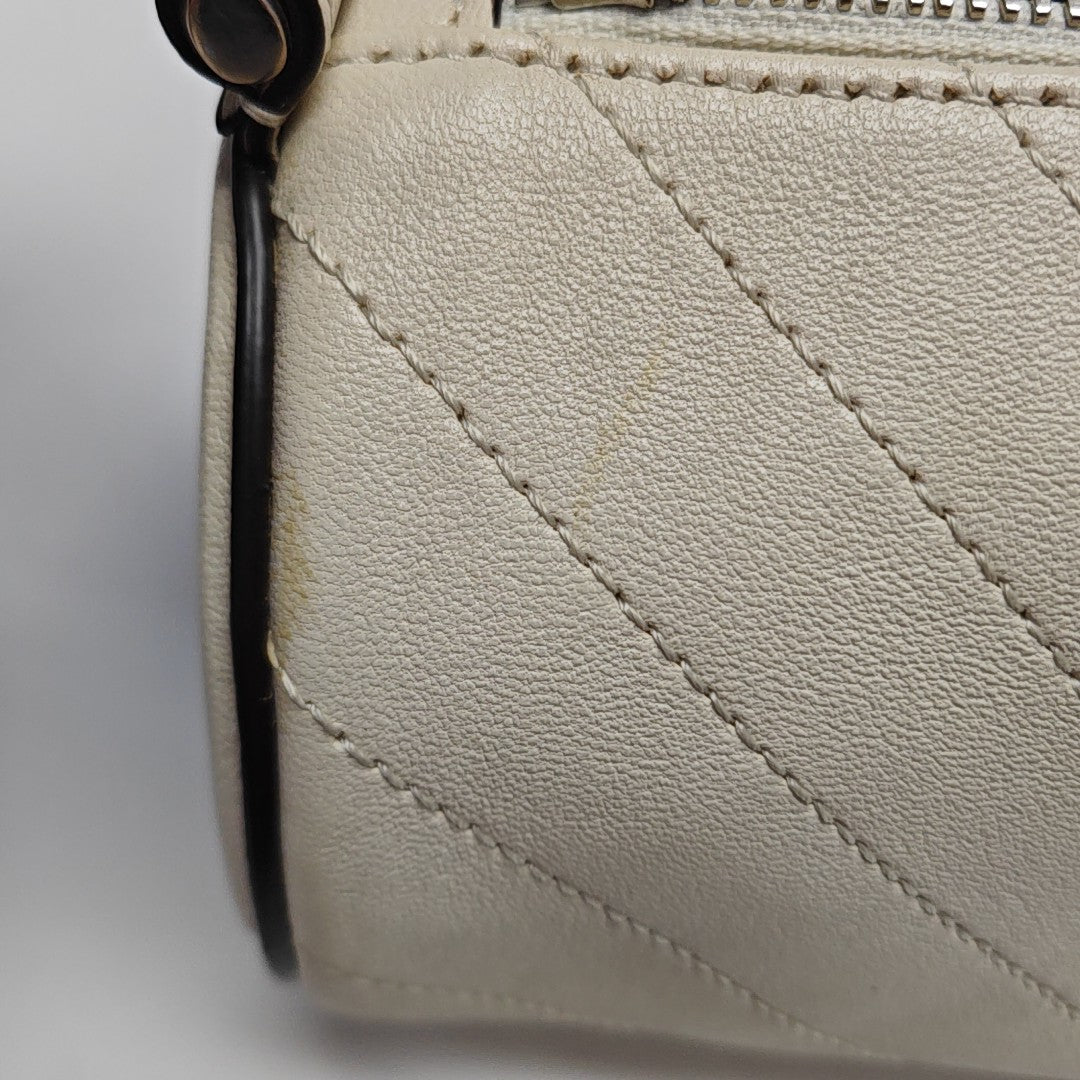 Blondie Mini Quilted Calfskin White