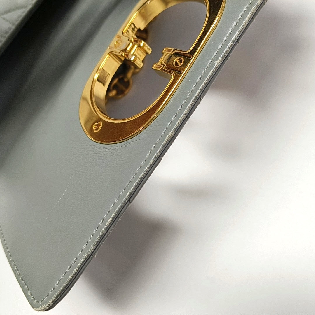 Dior Caro Small Cannage Calfskin Blue