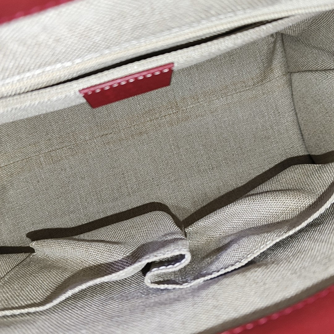 Monogram Calfskin Backpack Red