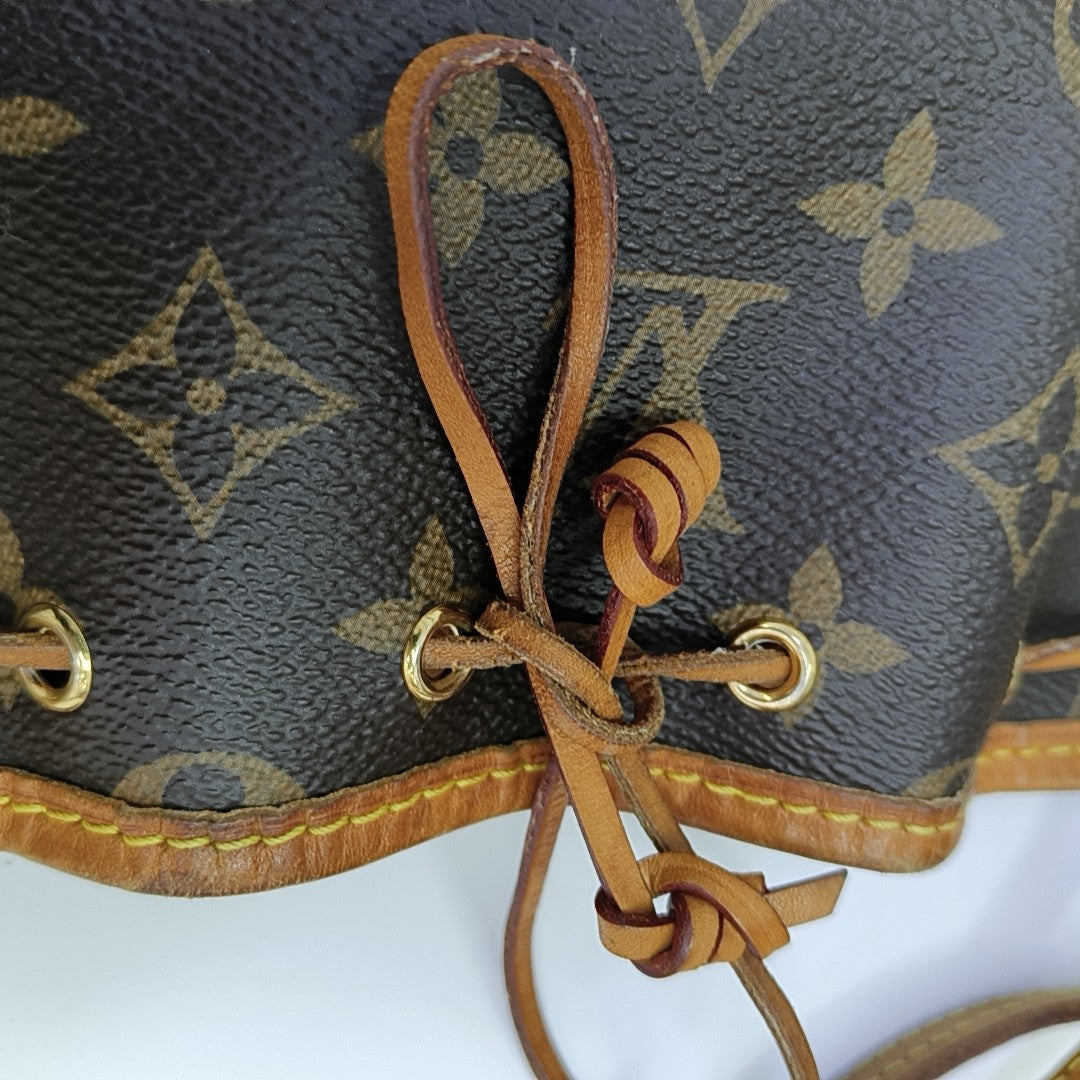 NÉONOÉ Nano Monogram Coated Canvas Brown