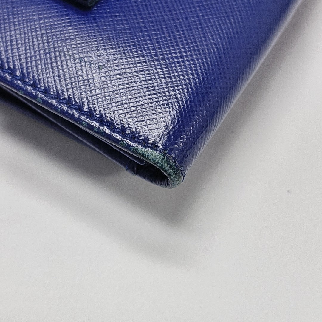 Vara Calfskin Blue Wallet
