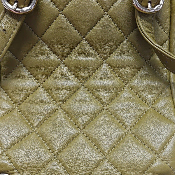 DUMA Small Quilted Calfskin Green
