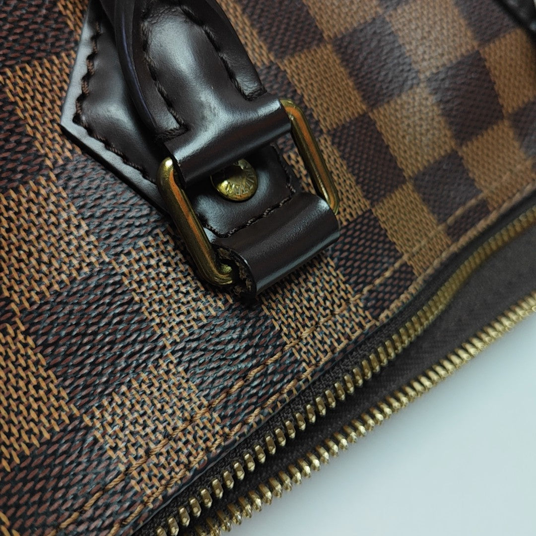 SPEEDY 25 Damier Ebene Coated Canvas Brown