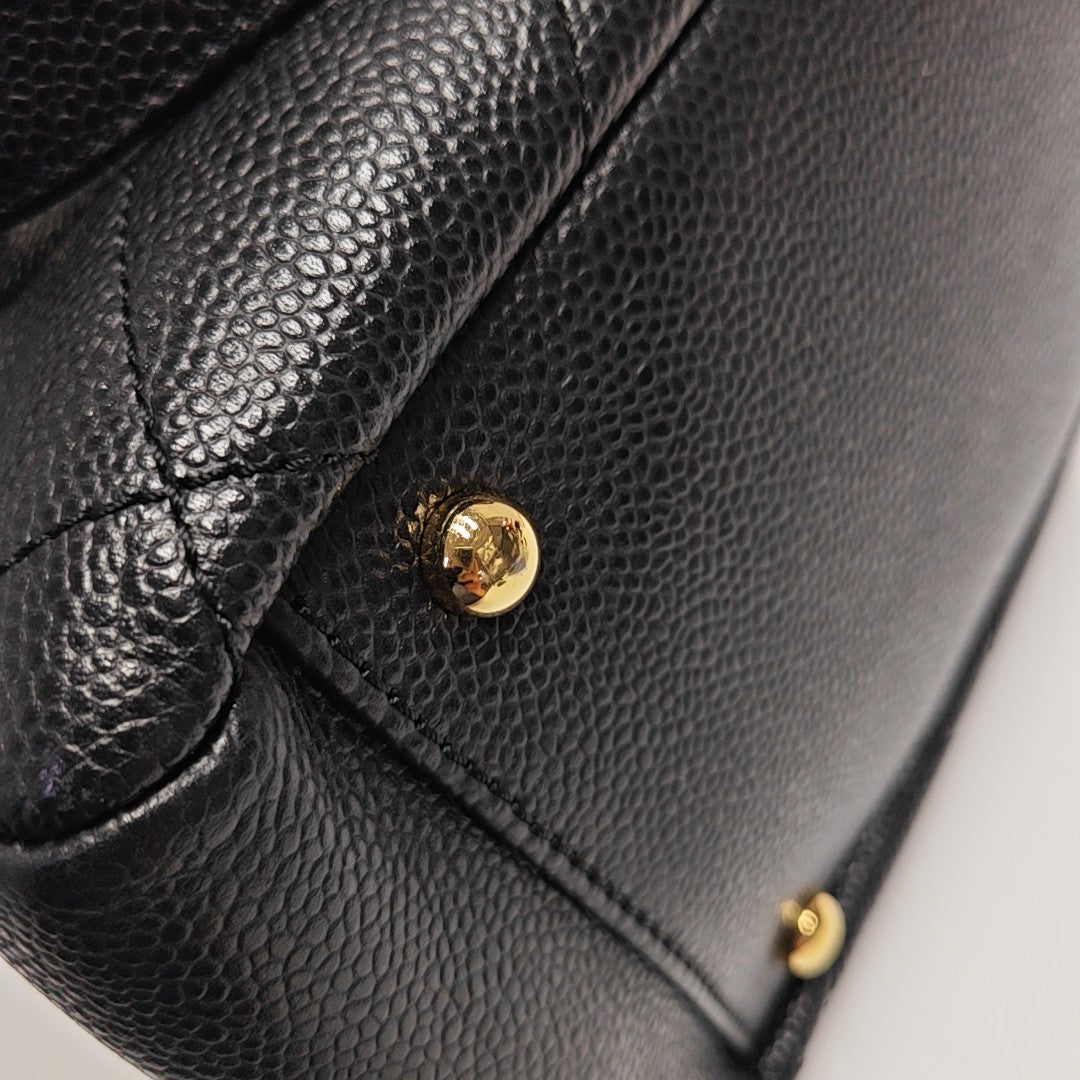 CC TIMELESS SOFT Quilted Grained Calfskin Black