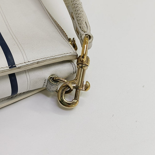 Calfskin Top Handle Bag White