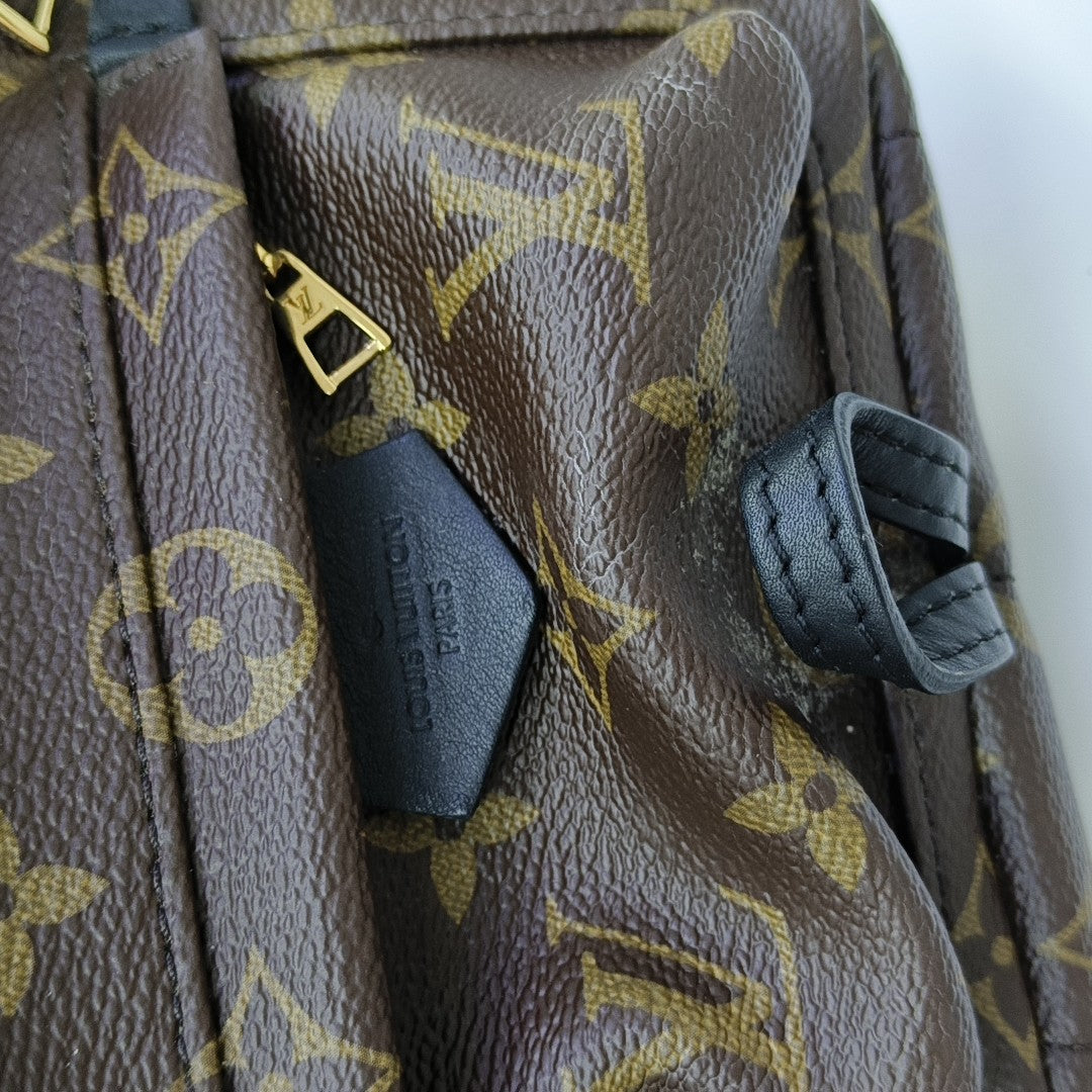 PALM SPRINGS Mini Monogram Coated Canvas Brown
