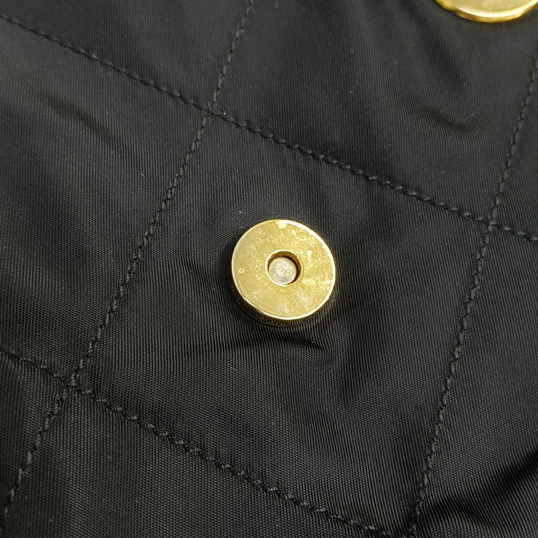 Nylon Quilted Nylon Black