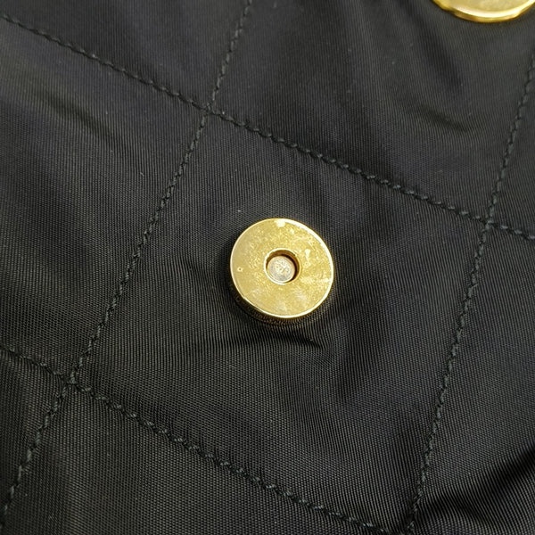 Nylon Quilted Nylon Black