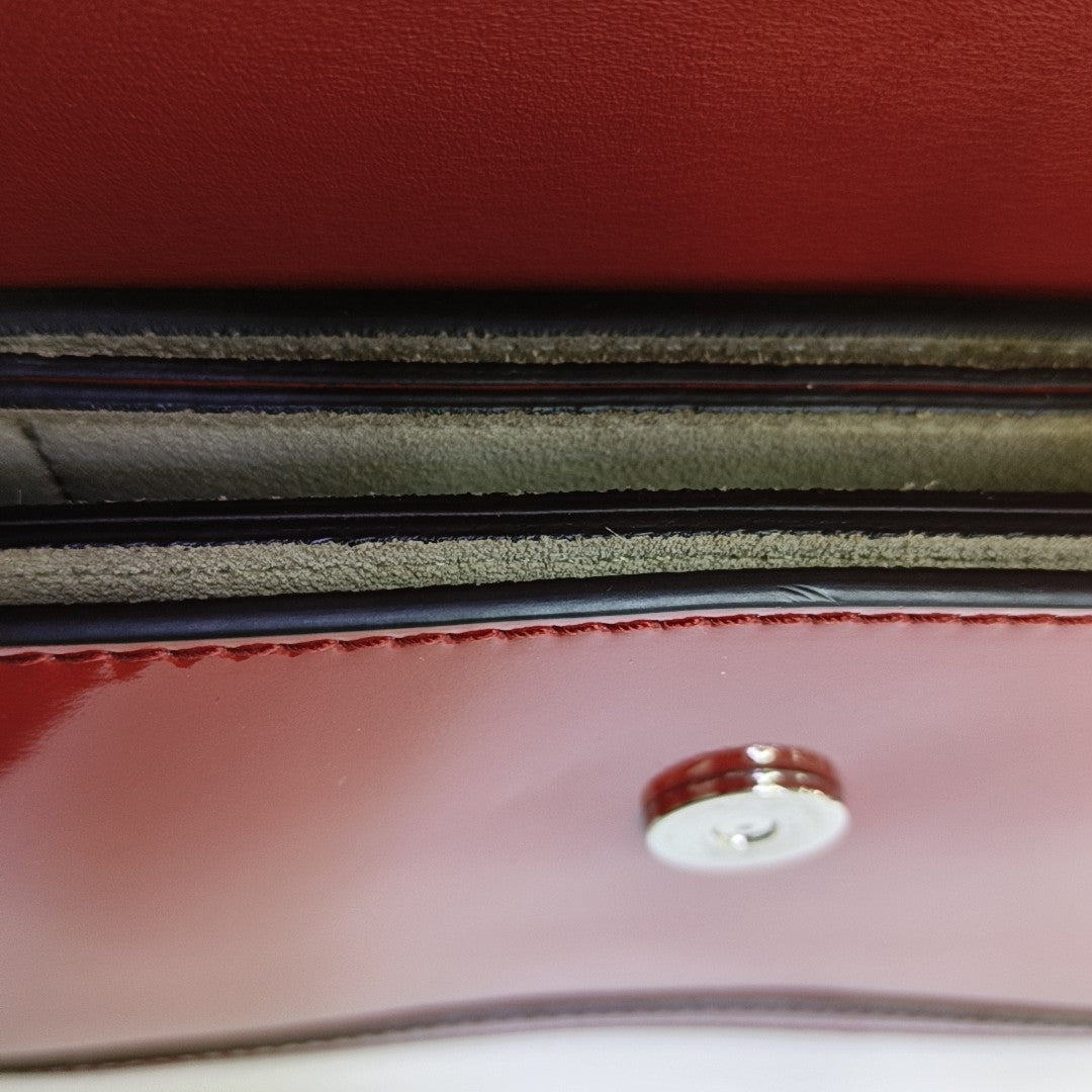 Faye Small Patent Leather Red