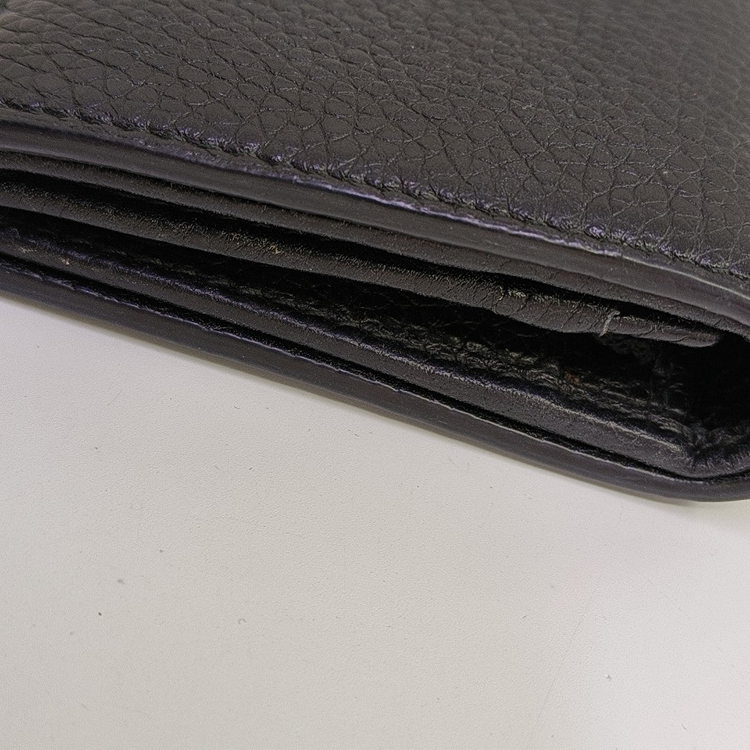 Animalier Calfskin Black Wallet