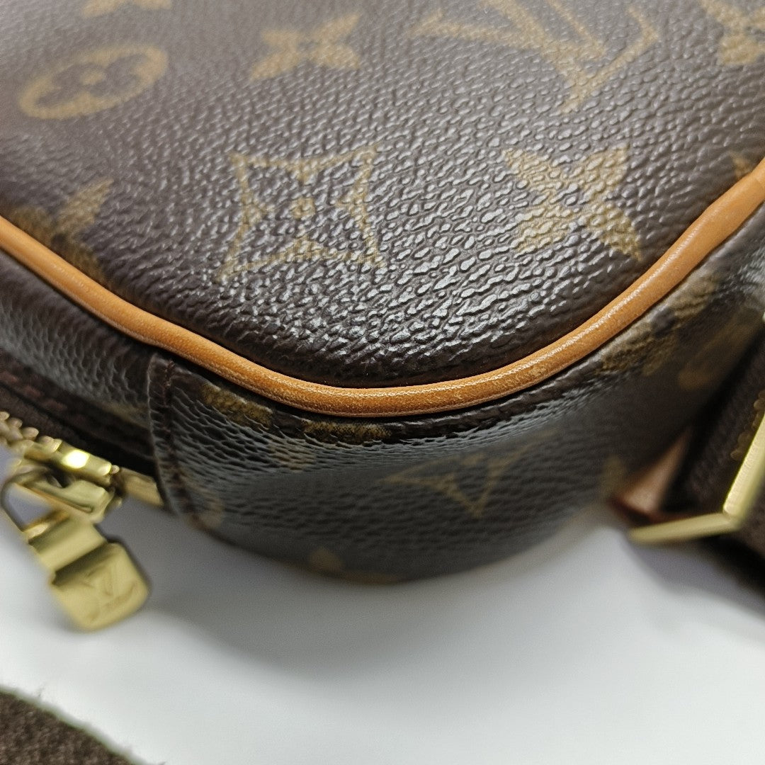GANGE Monogram Coated Canvas Brown