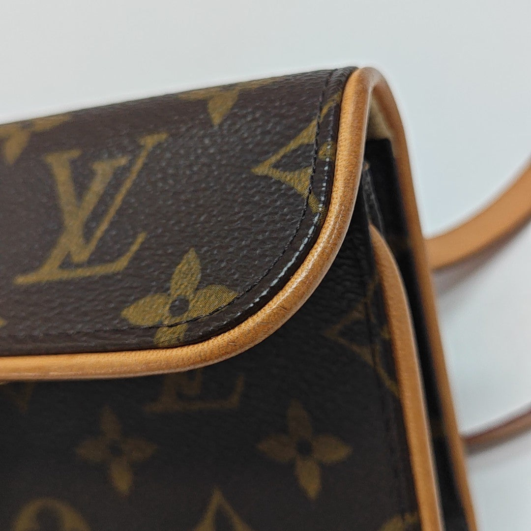 FLORENTINE Monogram Coated Canvas Brown