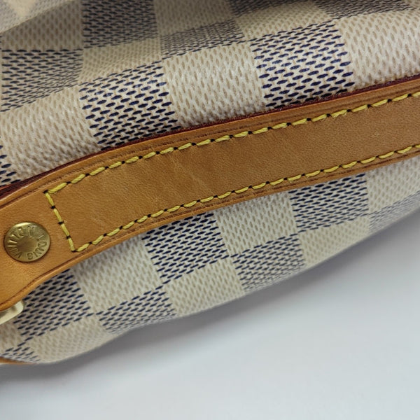 SPEEDY 25 Damier Azur Coated Canvas White