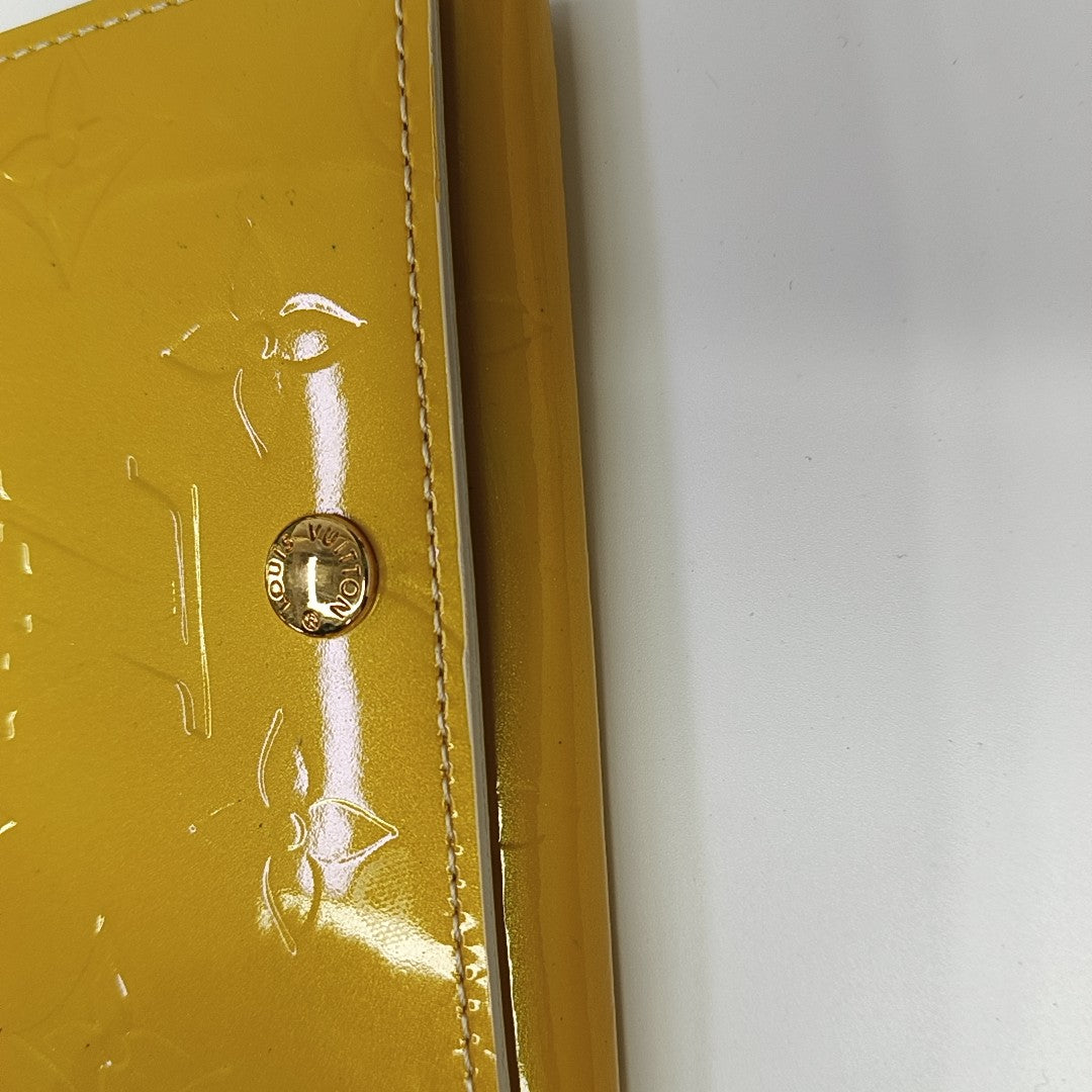Monogram Patent Leather Wallet Yellow